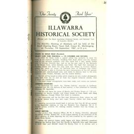 Illawarra Historical Society Bulletin August 1967