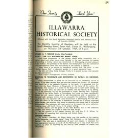 Illawarra Historical Society Bulletin September 1967