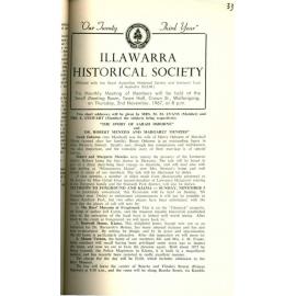 Illawarra Historical Society Bulletin October 1967