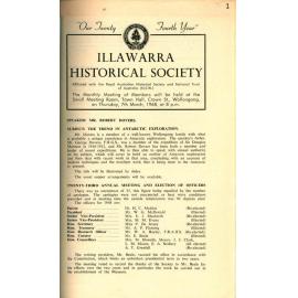 Illawarra Historical Society Bulletin February 1968