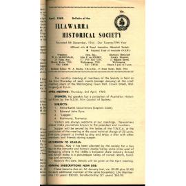 Illawarra Historical Society Bulletin April 1969