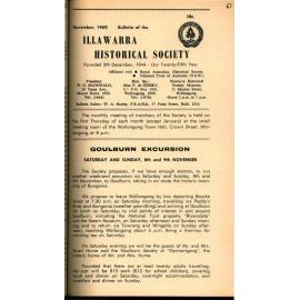 Illawarra Historical Society Bulletin November 1969
