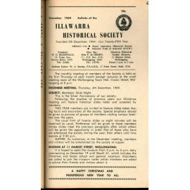 Illawarra Historical Society Bulletin December 1969
