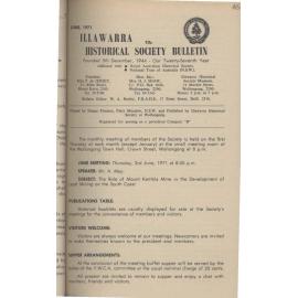 Illawarra Historical Society Bulletin June 1971