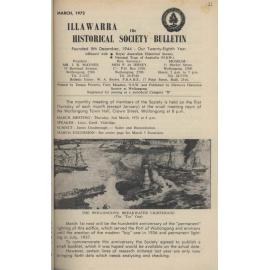 Illawarra Historical Society Bulletin March 1972