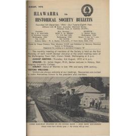 Illawarra Historical Society Bulletin August 1972
