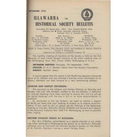 Illawarra Historical Society Bulletin September 1972