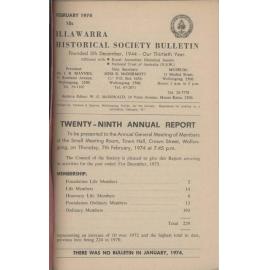 Illawarra Historical Society Bulletin February 1974