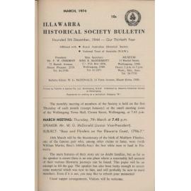 Illawarra Historical Society Bulletin March 1974