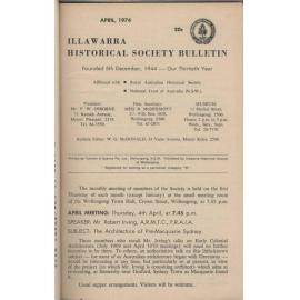 Illawarra Historical Society Bulletin April 1974