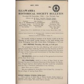 Illawarra Historical Society Bulletin July 1974