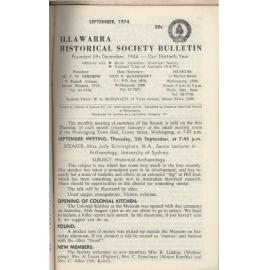 Illawarra Historical Society Bulletin September 1974