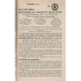 Illawarra Historical Society Bulletin December 1974