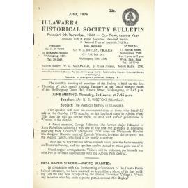 Illawarra Historical Society Bulletin June 1976