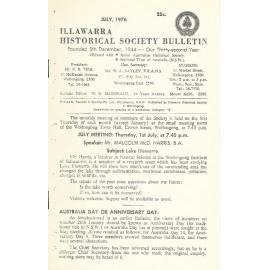 Illawarra Historical Society Bulletin July 1976