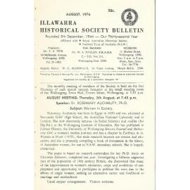 Illawarra Historical Society Bulletin August 1976