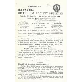 Illawarra Historical Society Bulletin November 1976