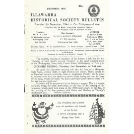 Illawarra Historical Society Bulletin December 1976