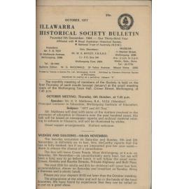 Illawarra Historical Society Bulletin October 1977