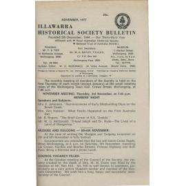 Illawarra Historical Society Bulletin November 1977