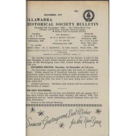 Illawarra Historical Society Bulletin December 1977