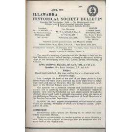 Illawarra Historical Society Bulletin April 1978