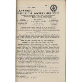 Illawarra Historical Society Bulletin July 1978