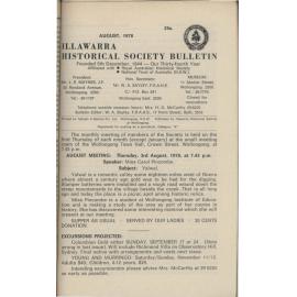Illawarra Historical Society Bulletin August 1978