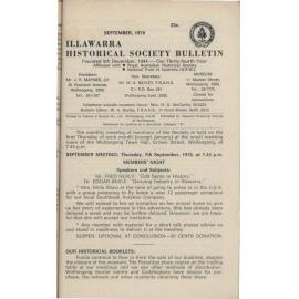 Illawarra Historical Society Bulletin September 1978