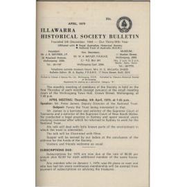 Illawarra Historical Society Bulletin April 1979