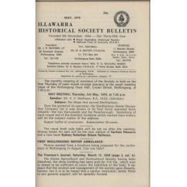 Illawarra Historical Society Bulletin May 1979