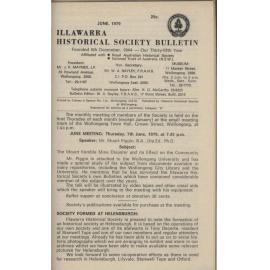Illawarra Historical Society Bulletin June 1979