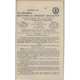 Illawarra Historical Society Bulletin September 1979