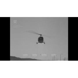 Mr Thomas flies to Wollongong on a helicopter