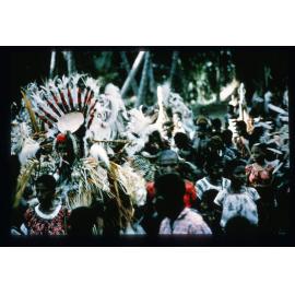 Dancers and villagers gathering for celebrations