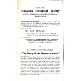 Illawarra Historical Society Bulletin June 1945