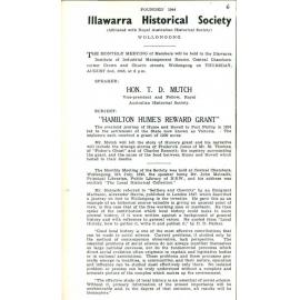 Illawarra Historical Society Bulletin July 1945