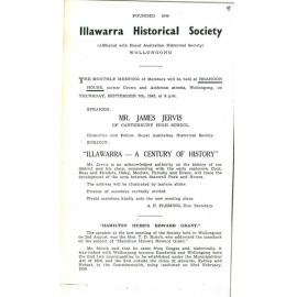 Illawarra Historical Society Bulletin August 1945