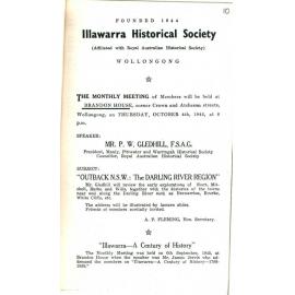 Illawarra Historical Society Bulletin September 1945