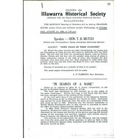 Illawarra Historical Society Bulletin July 1946
