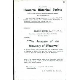Illawarra Historical Society Bulletin September 1946