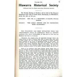 Illawarra Historical Society Bulletin May 1947