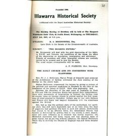 Illawarra Historical Society Bulletin June 1947