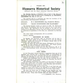 Illawarra Historical Society Bulletin November 1947