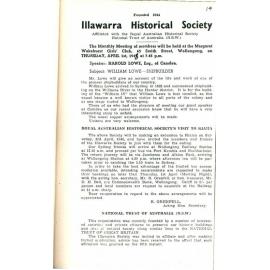Illawarra Historical Society Bulletin March 1948