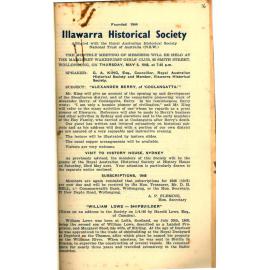 Illawarra Historical Society Bulletin April 1948