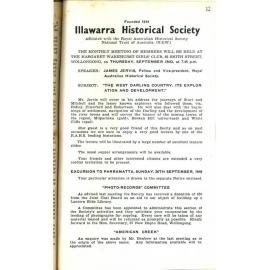 Illawarra Historical Society Bulletin August 1948