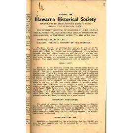 Illawarra Historical Society Bulletin March 1949