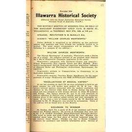 Illawarra Historical Society Bulletin April 1949