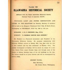 Illawarra Historical Society Bulletin June 1949